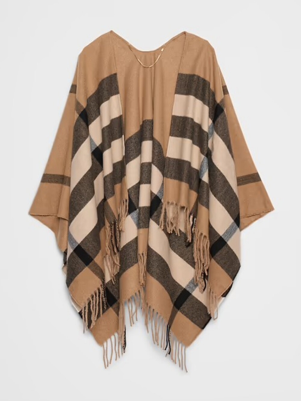 NWT BANANA REPUBLIC | $110 Plaid Poncho - Picture 4 of 4